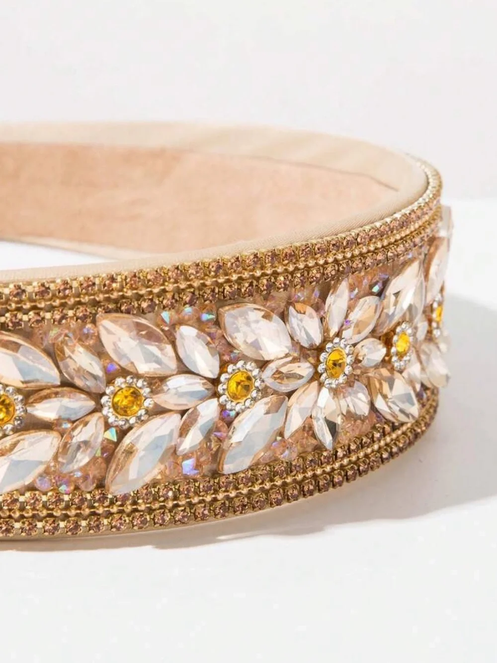 Embellished‎ gold Crystal Headband
